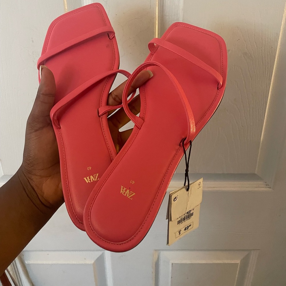 hot pink zara sandals